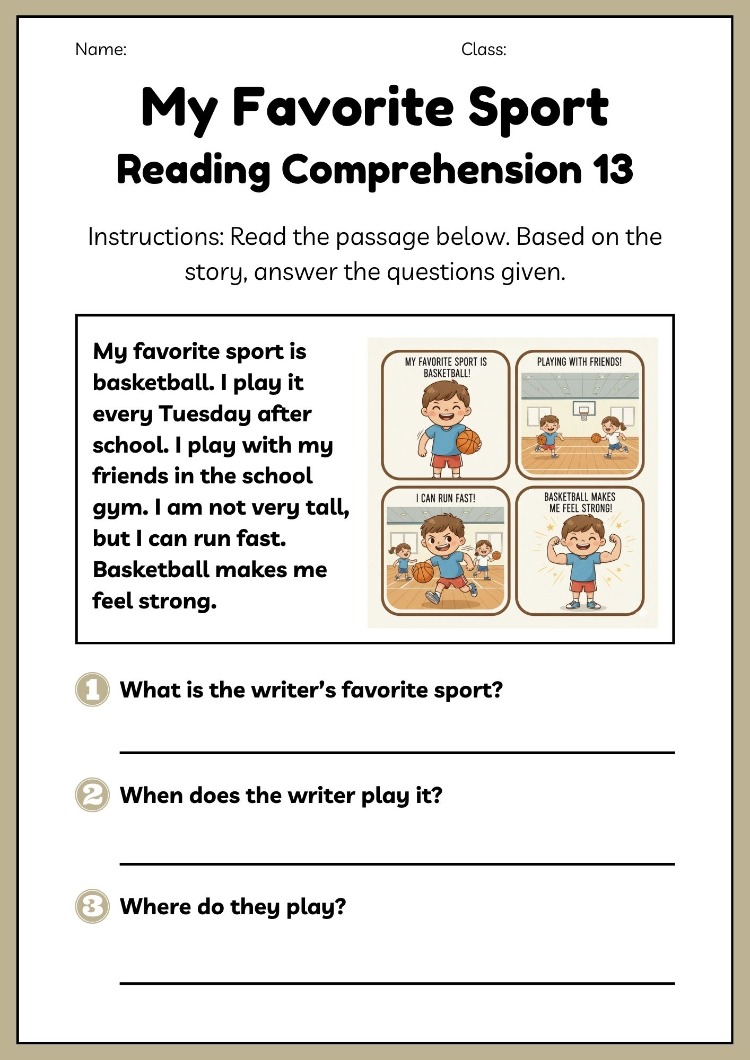 PERSONAL LIFE READING COMPREHENSIONS
