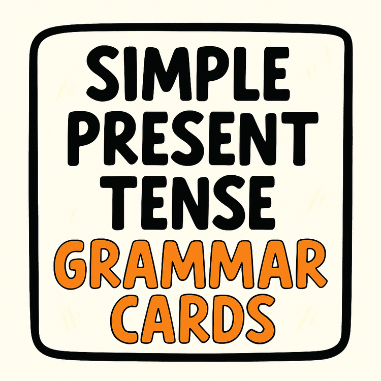 SIMPLE PRESENT TENSE GRAMMAR CARDS 