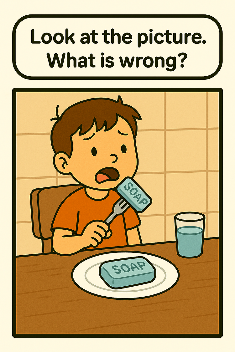 WHAT'S WRONG SPEAKING CARDS
