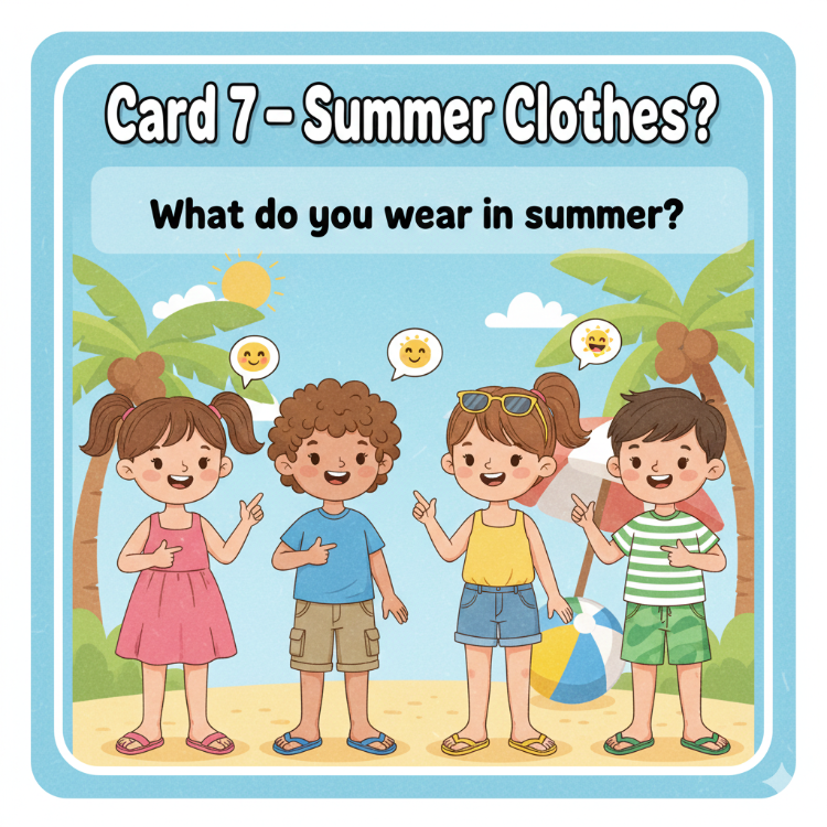 MY CLOTHES SPEAKING CARDS