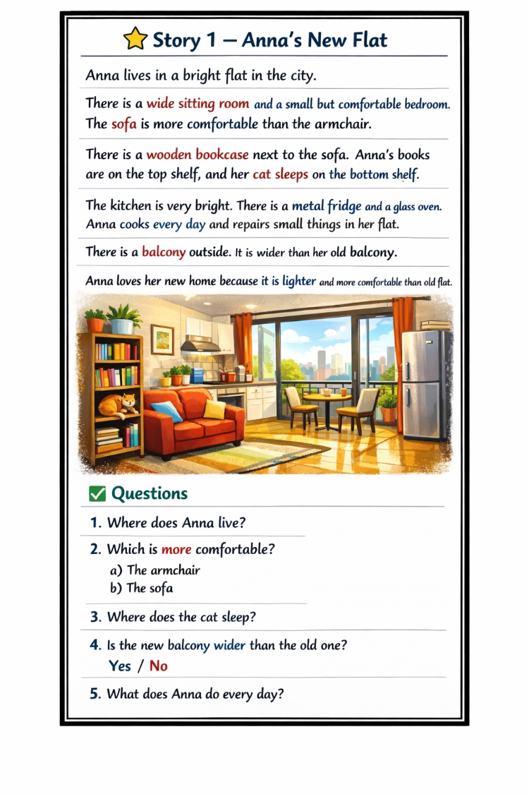 COMPARATIVE READING & WRITING WORKSHEETS