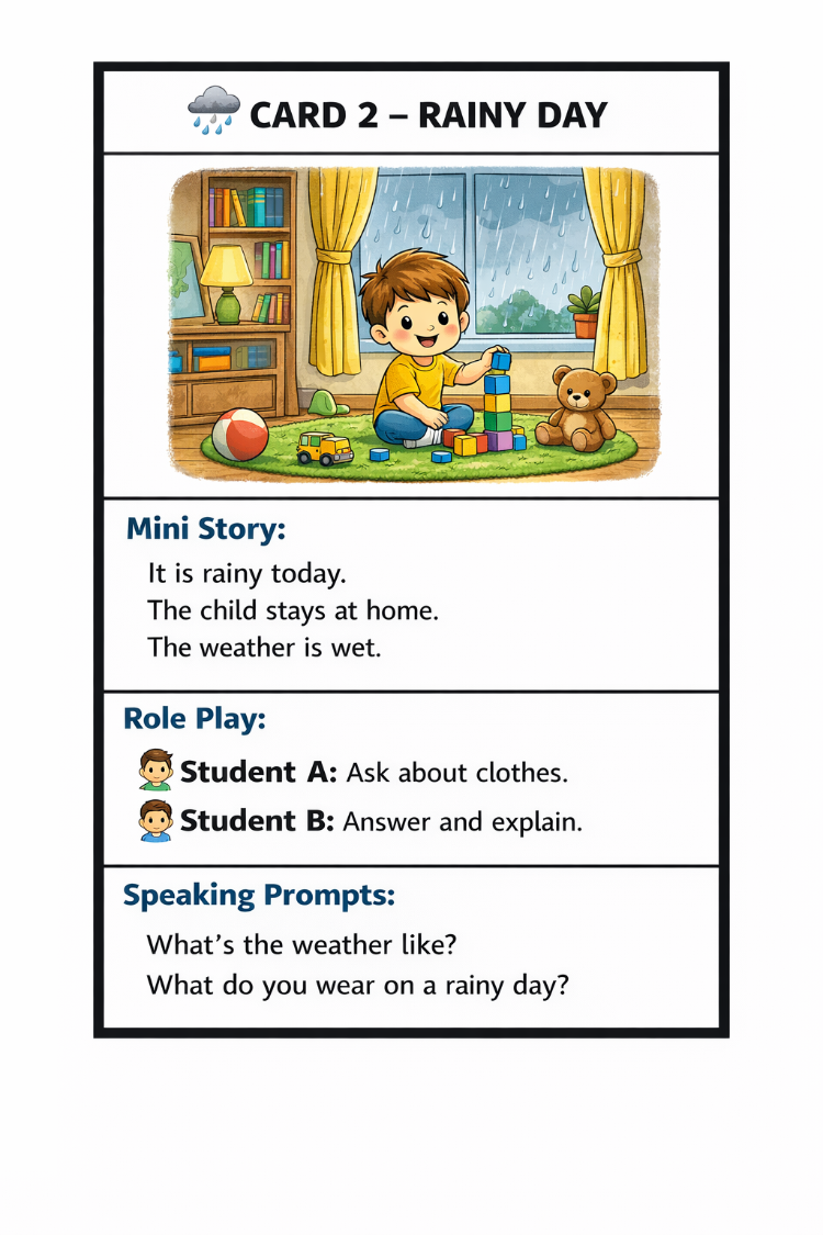 WEATHER SPEAKING CARDS