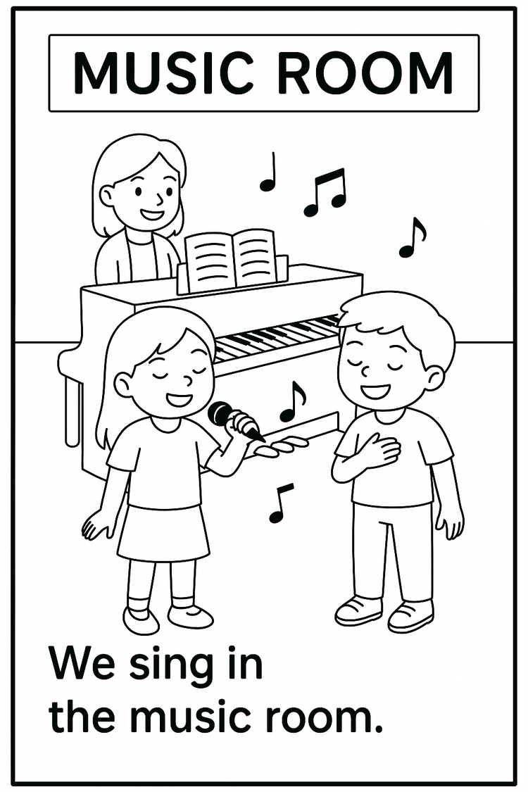 MY SCHOOL COLORING CARDS