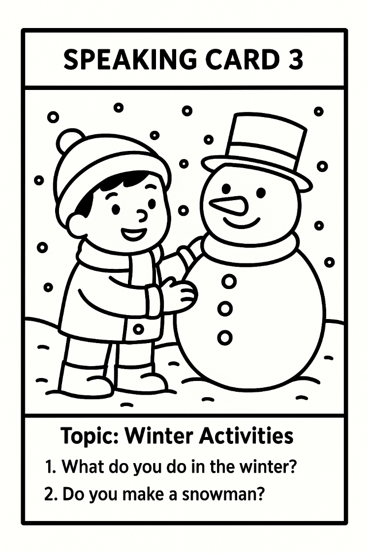 WINTER&PERSONAL LIFE SPEAKING CARDS