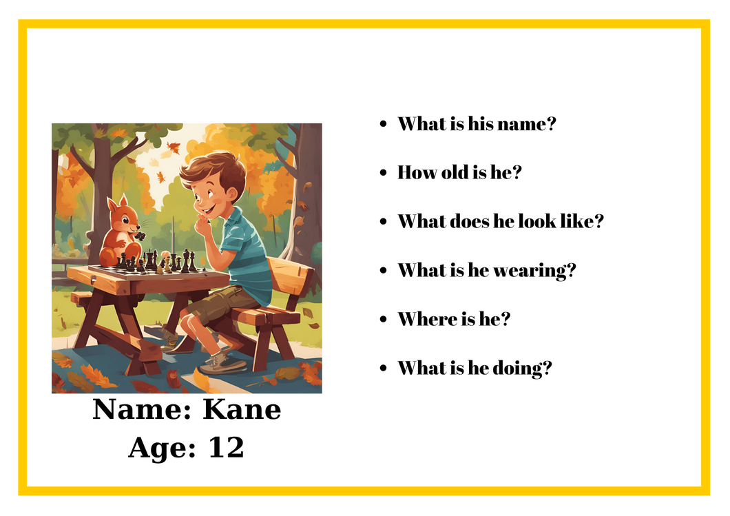 PICTURE DESCRIPTION CARDS 1