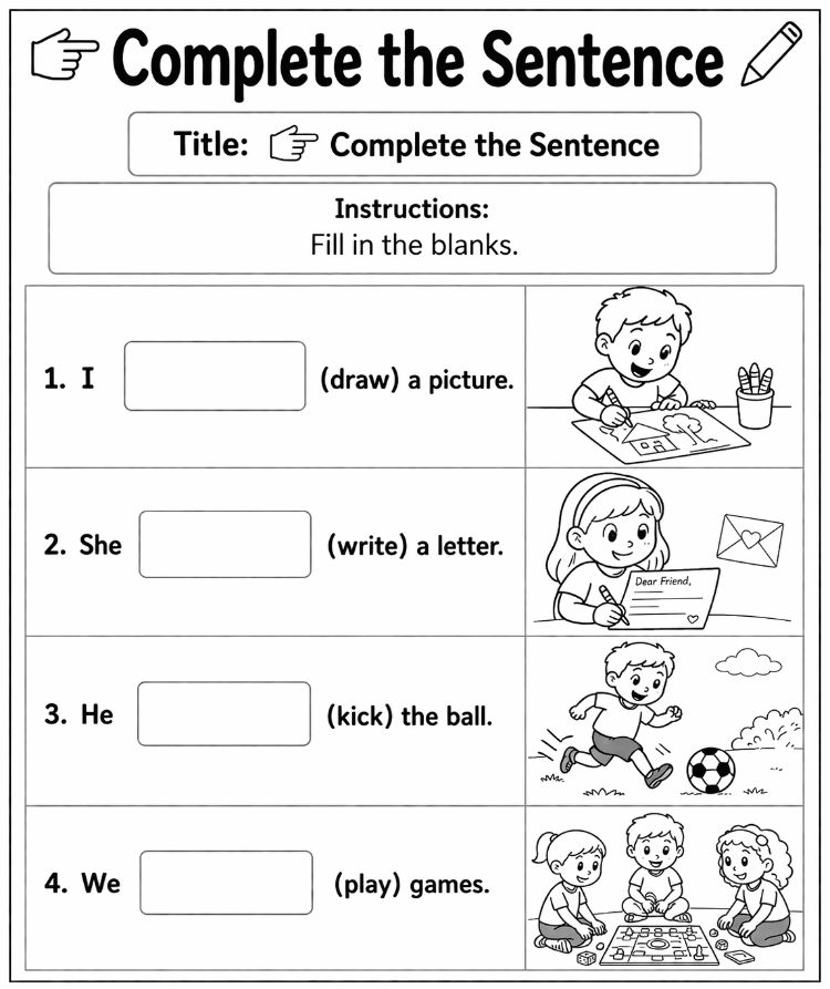 SIMPLE PRESENT TENSE  CARDS