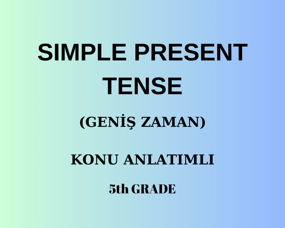 SIMPLE PRESENT TENSE 