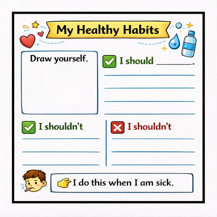 HEALTH HABITS SPEAKING CARDS