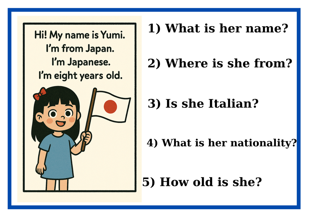 NATIONALITIES READING COMPREHENSIONS (4. SINIF)