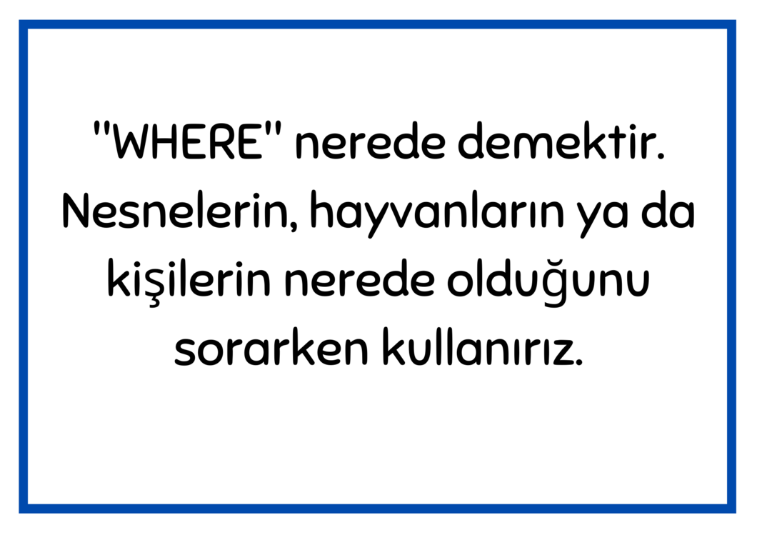 WHERE QUESTION CARDS