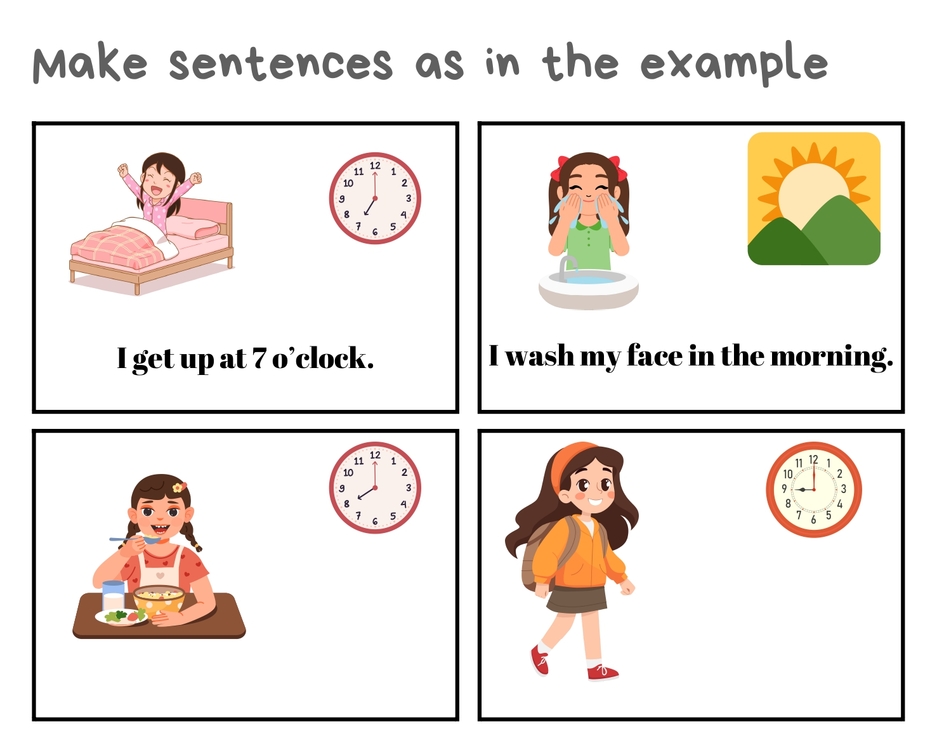 SIMPLE PRESENT TENSE GRAMMAR CARDS 