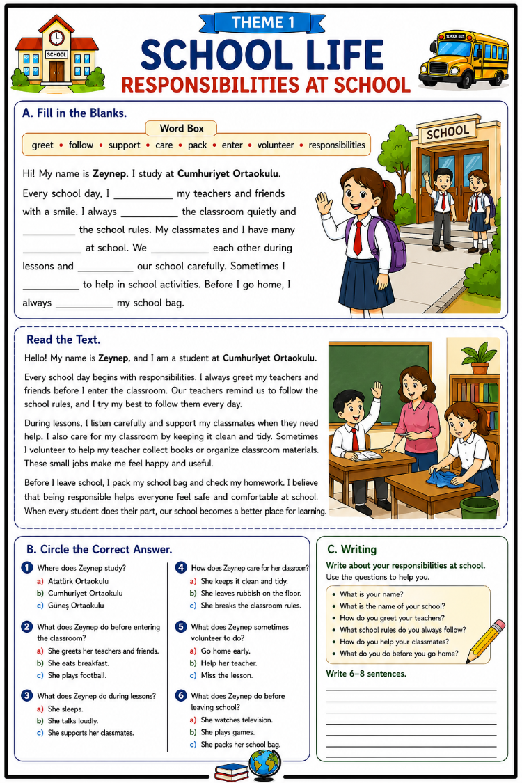 6TH GRADE READING COMPREHENSION WORKBOOK