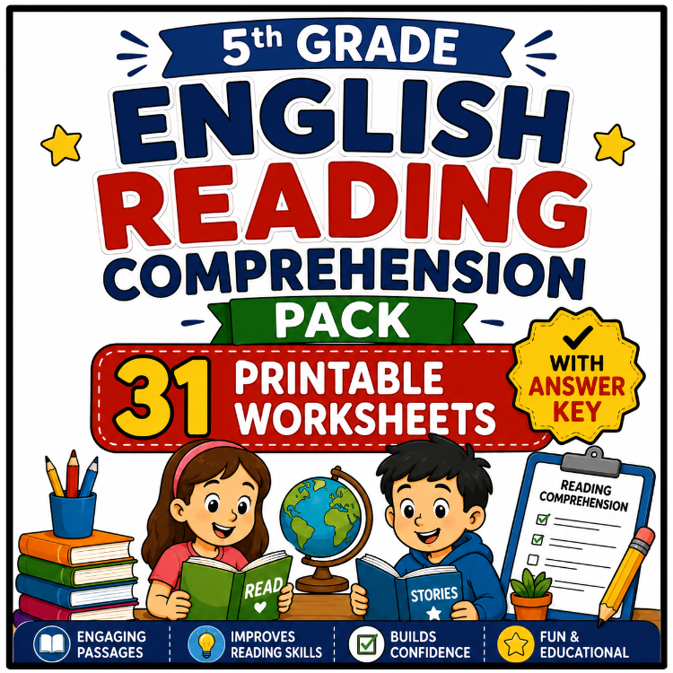 5TH GRADE ENGLİSH READING COMPREHENSION PACK