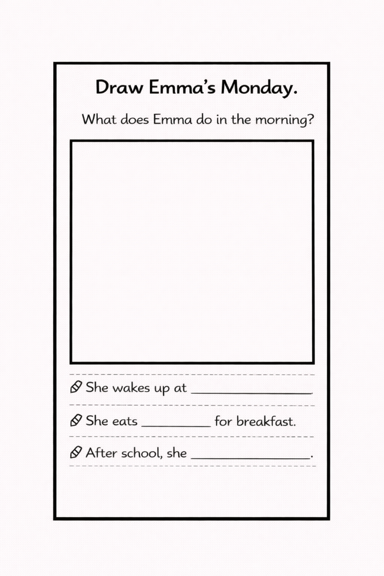 DAILY ROUTINES WORKSHEETS FOR KIDS