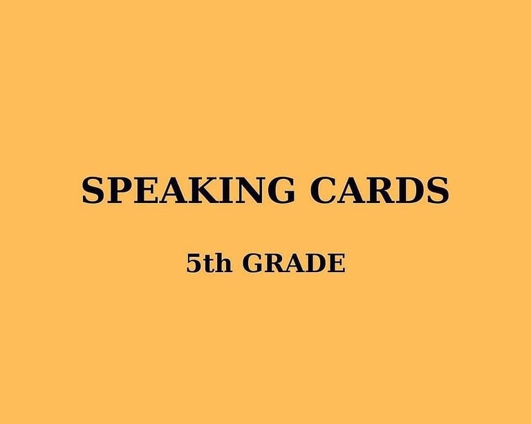SPEAKING CARDS (5. SINIF)