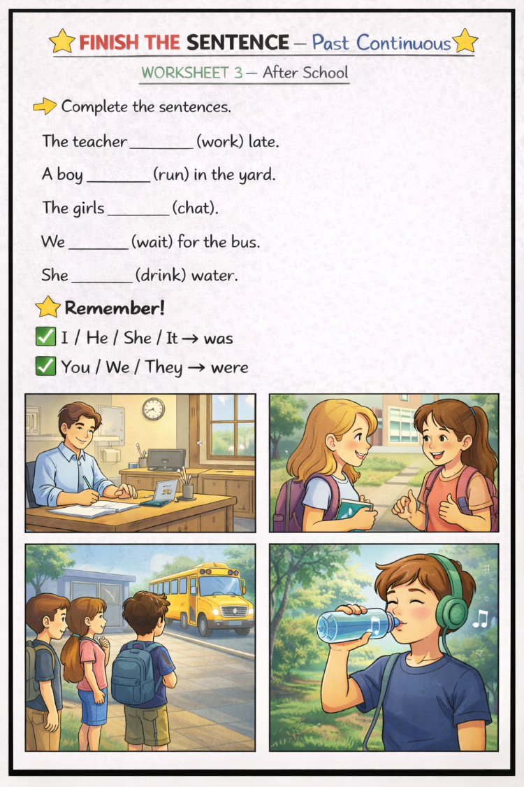 PAST CONTINUOUS ACTIVITY PACK