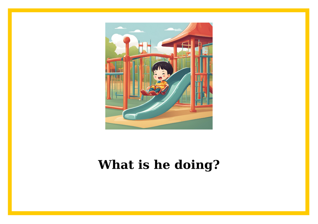 PRESENT CONTINUOUS TENSE SPEAKING CARDS