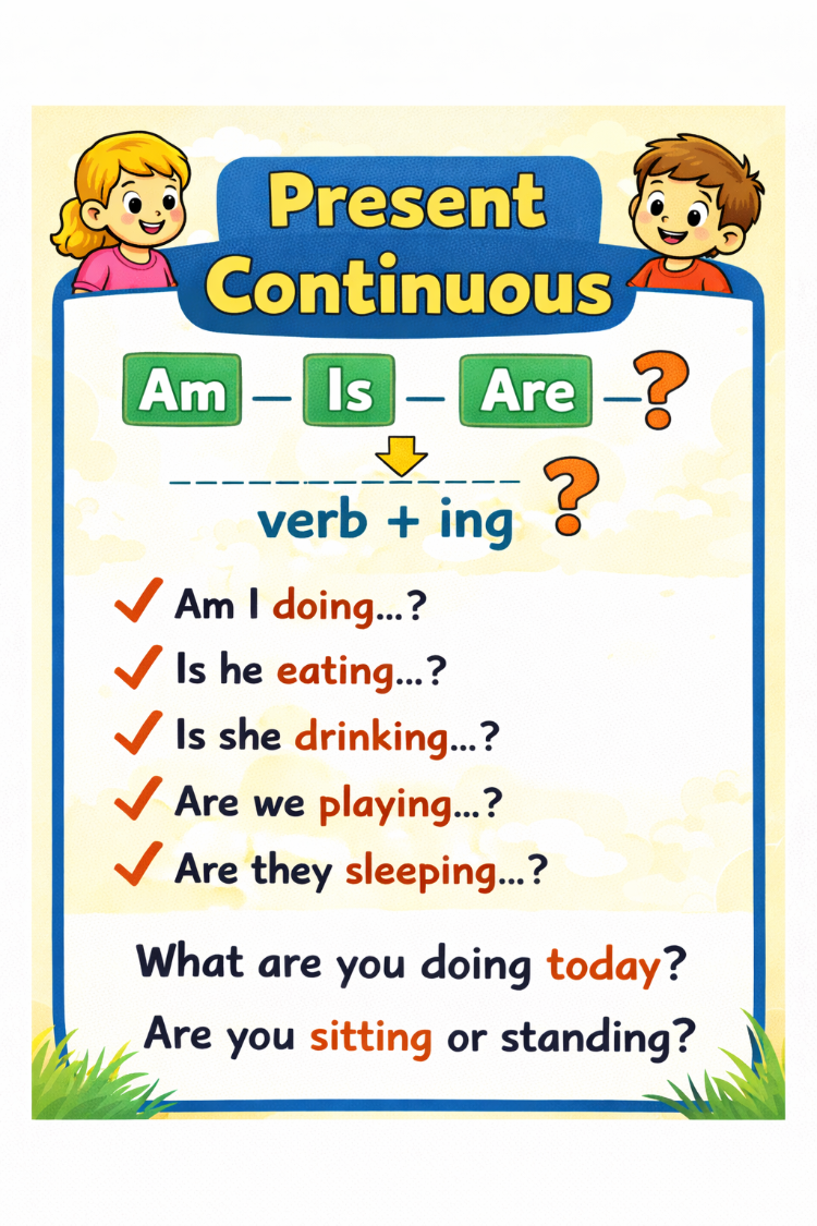 PRESENT CONTINUOUS TENSE SPEAKING CARDS- PERSONAL LIFE