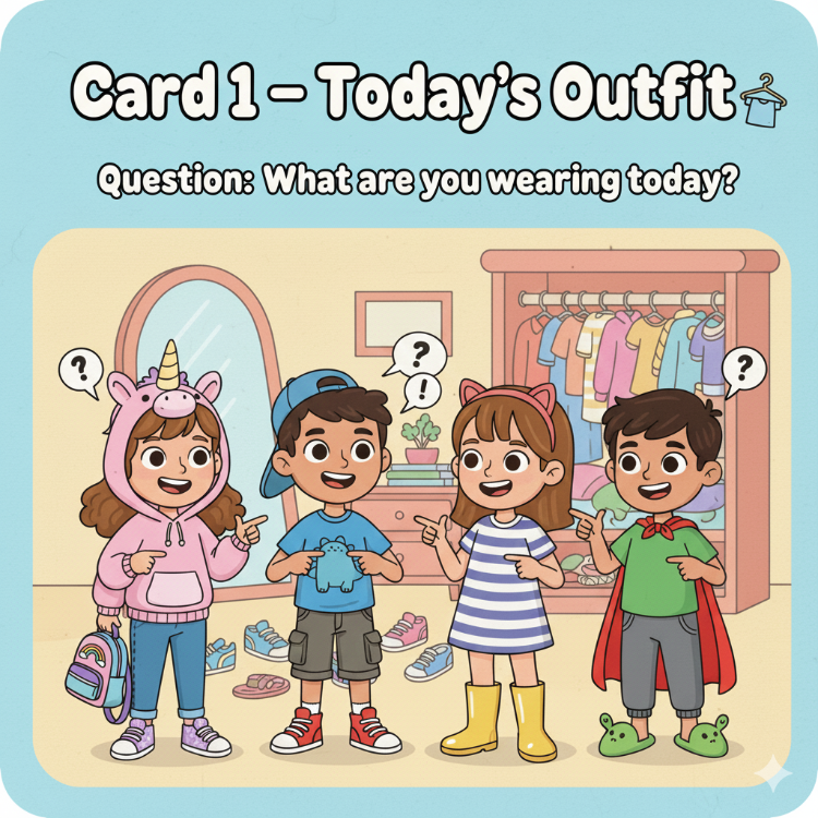 MY CLOTHES SPEAKING CARDS
