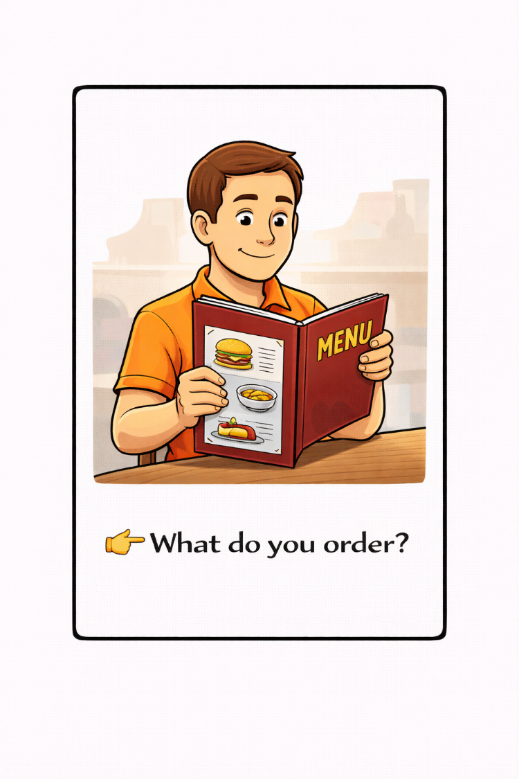 LET'S TALK AT THE RESTAURANT