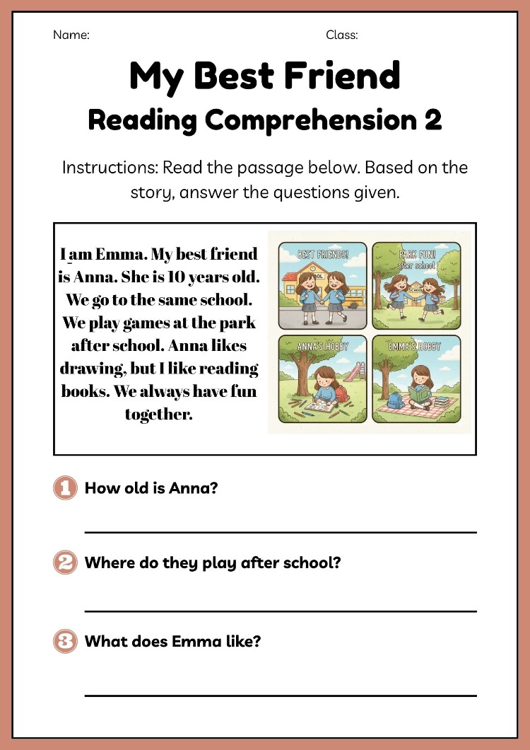 PERSONAL LIFE READING COMPREHENSIONS