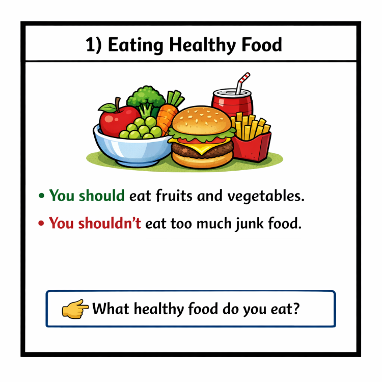 HEALTH HABITS SPEAKING CARDS