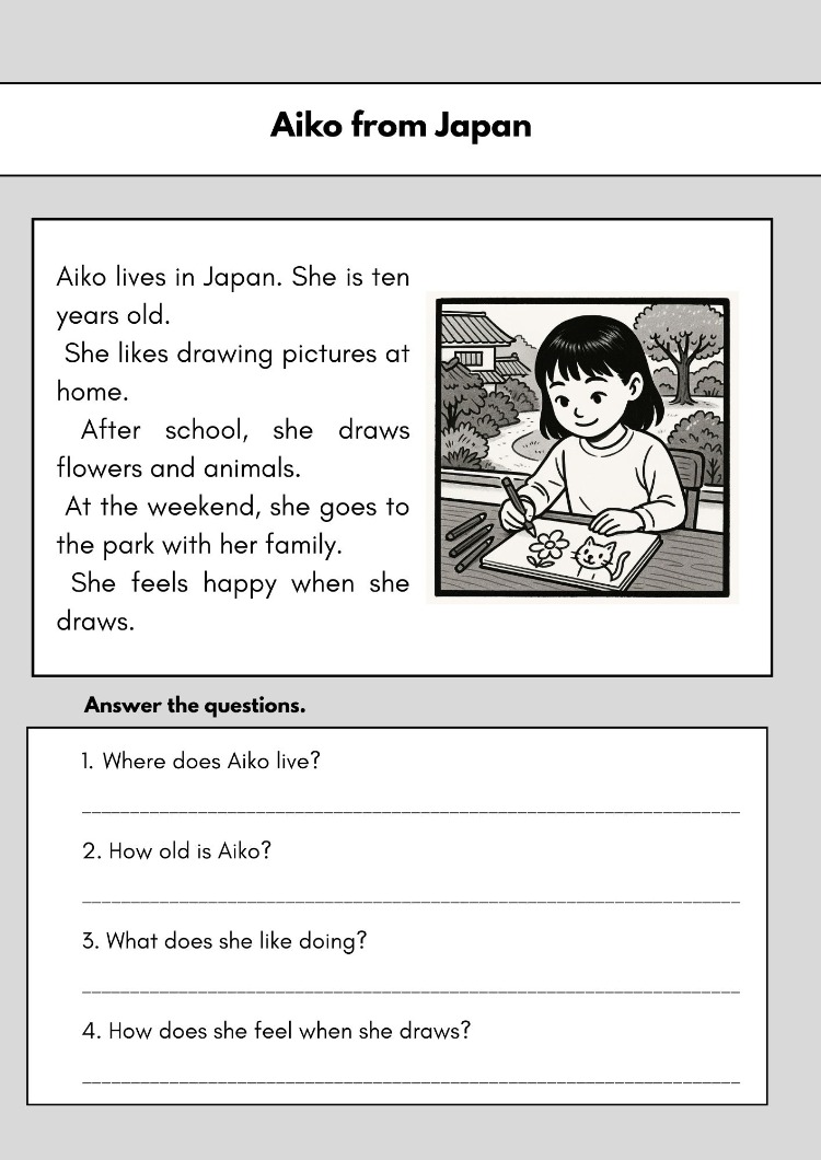 HOBBIES & PERSONAL LIFE READING COMPREHENSIONS