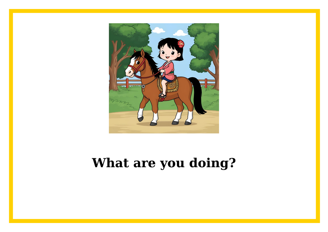 PRESENT CONTINUOUS TENSE SPEAKING CARDS