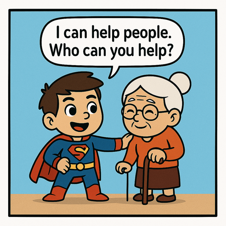 SUPERHERO BOY SPEAKING CARDS