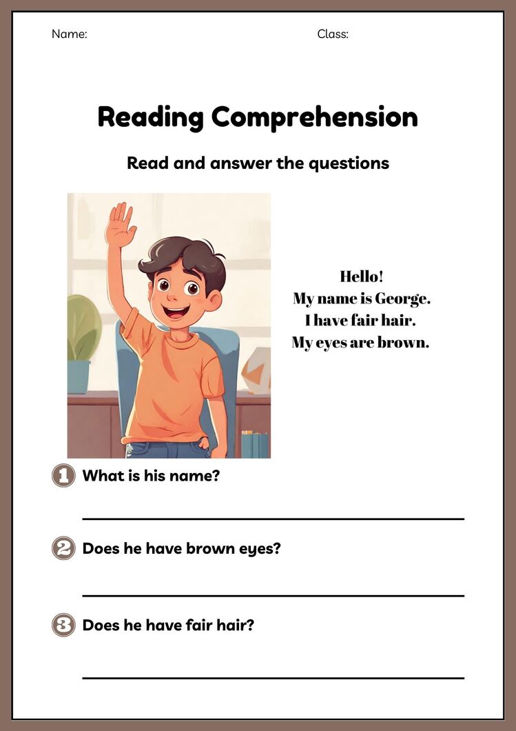 READING COMPREHENSION WORKSHEETS 5