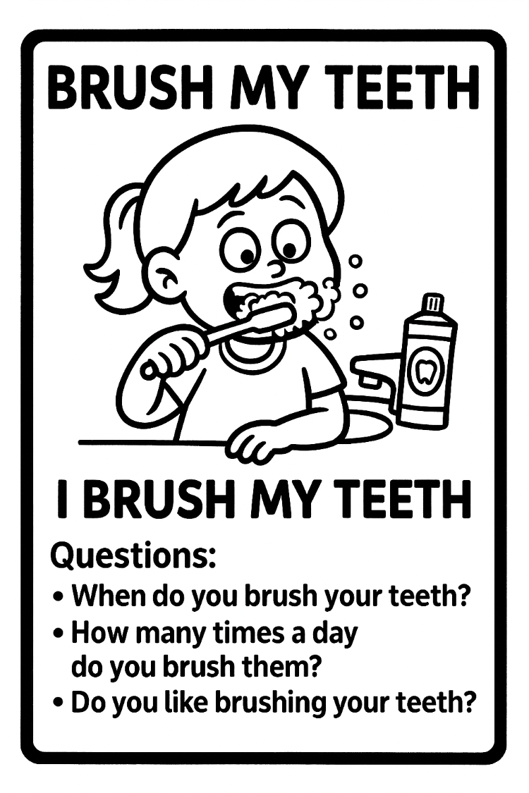DAILY ROUTINES CONVERSATION  CARDS 