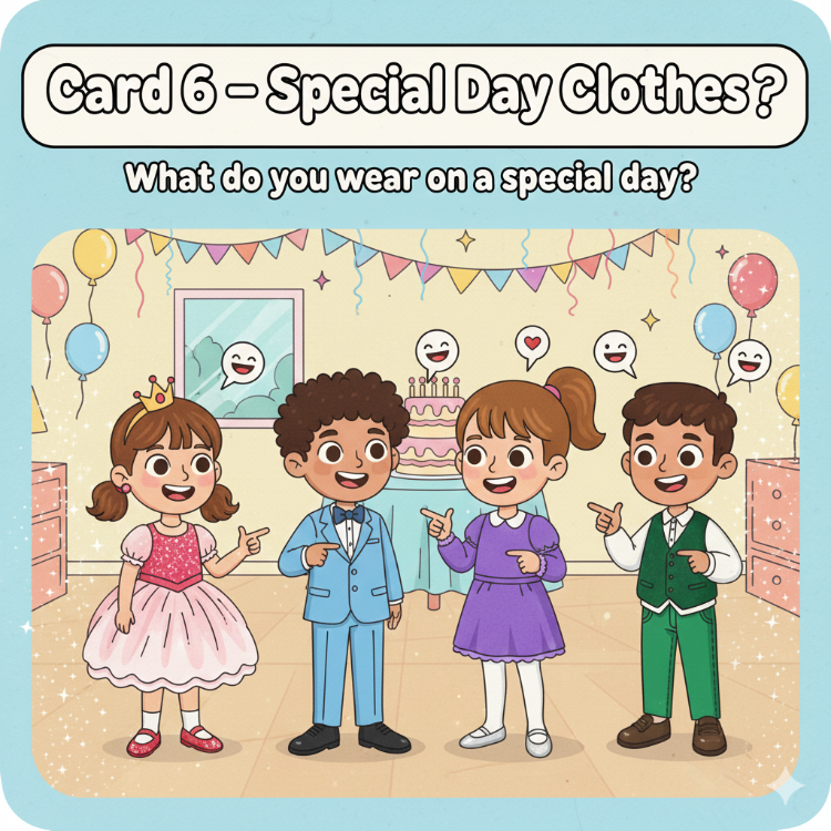 MY CLOTHES SPEAKING CARDS