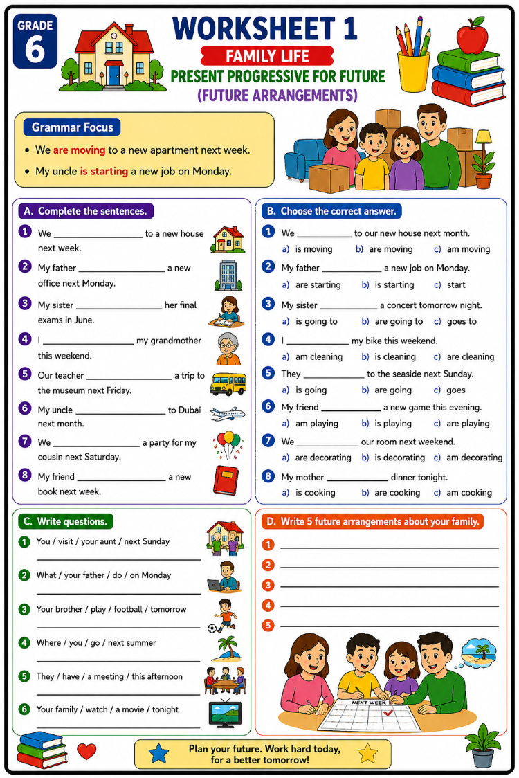 GRADE 6 ENGLISH GRAMMAR WORKSHEETS BOOK 1