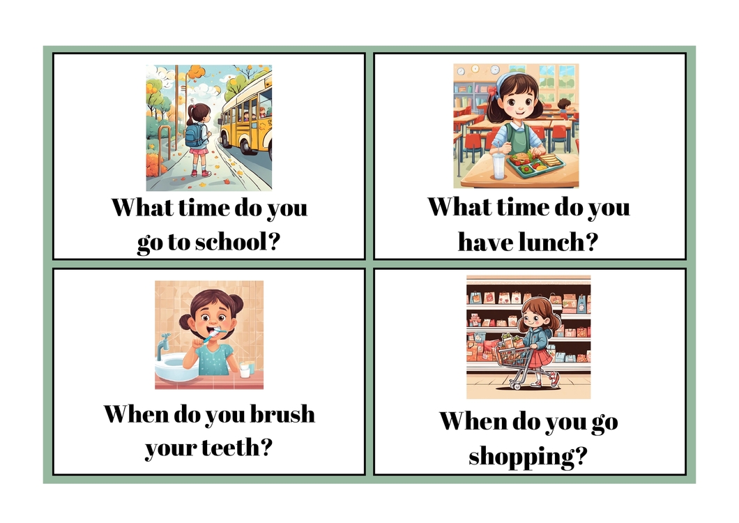 ALL ABOUT ME & MY FAMILY SPEAKING CARDS