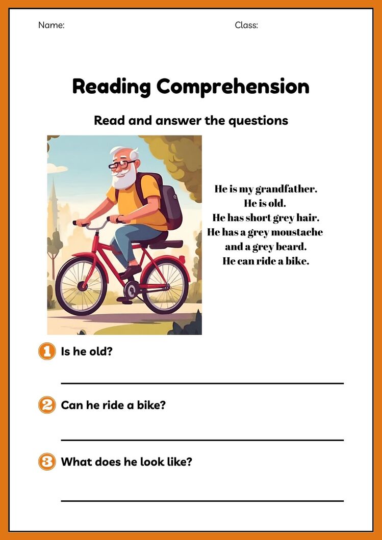 READING COMPREHENSION WORKSHEETS 5