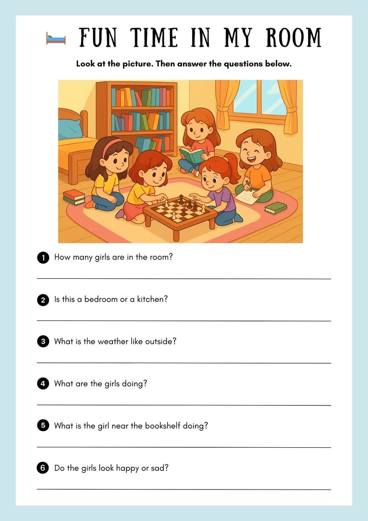 PICTURE DESCRIPTION WORKSHEETS