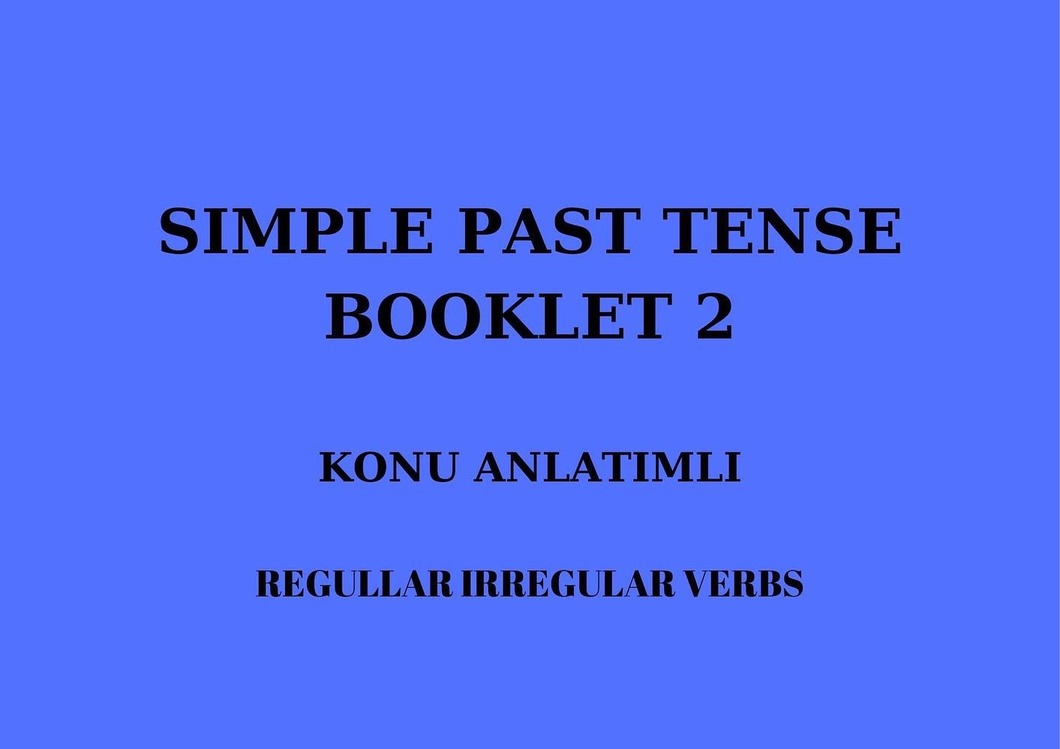 SIMPLE PAST TENSE 2. BOOKLET ( REGULLAR/IRREGULAR VERBS)