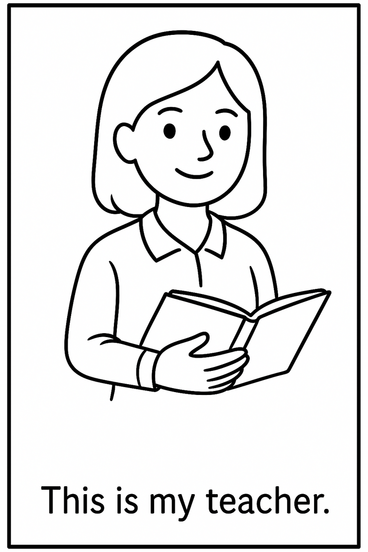 MY SCHOOL COLORING CARDS