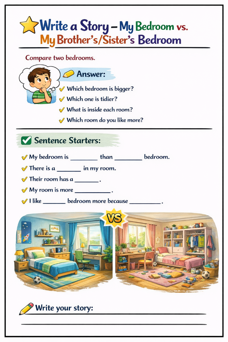 COMPARATIVE READING & WRITING WORKSHEETS