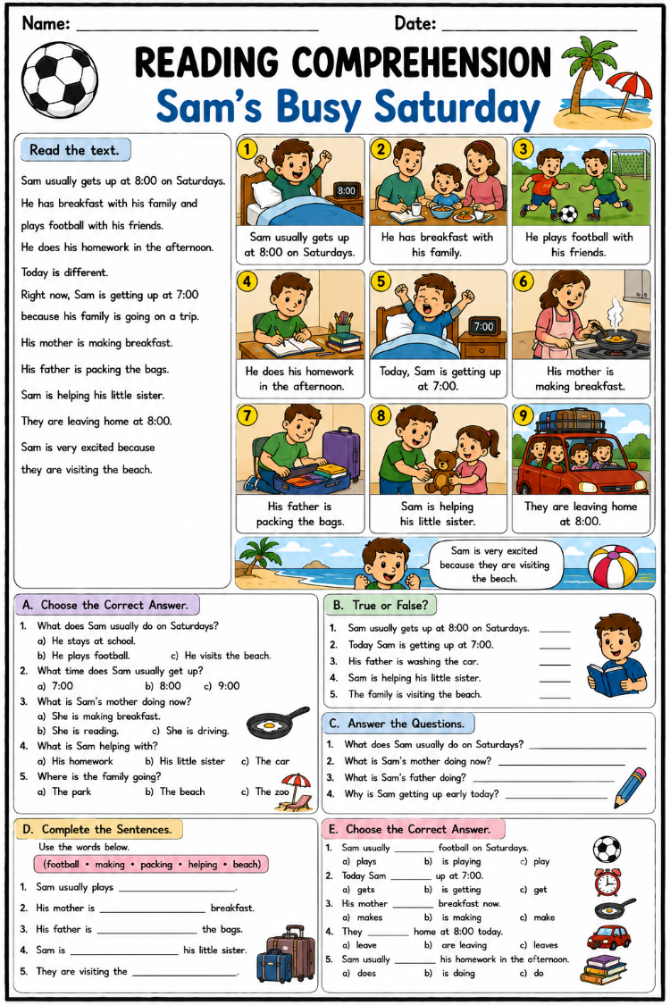 ENGLISH GRAMMAR & READING COMPREHENSION QUIZ PACK