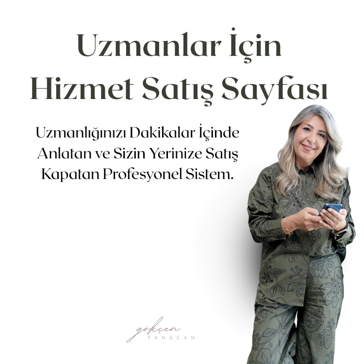 Uzmanlar İçin Hizmet Satış Sayfası 