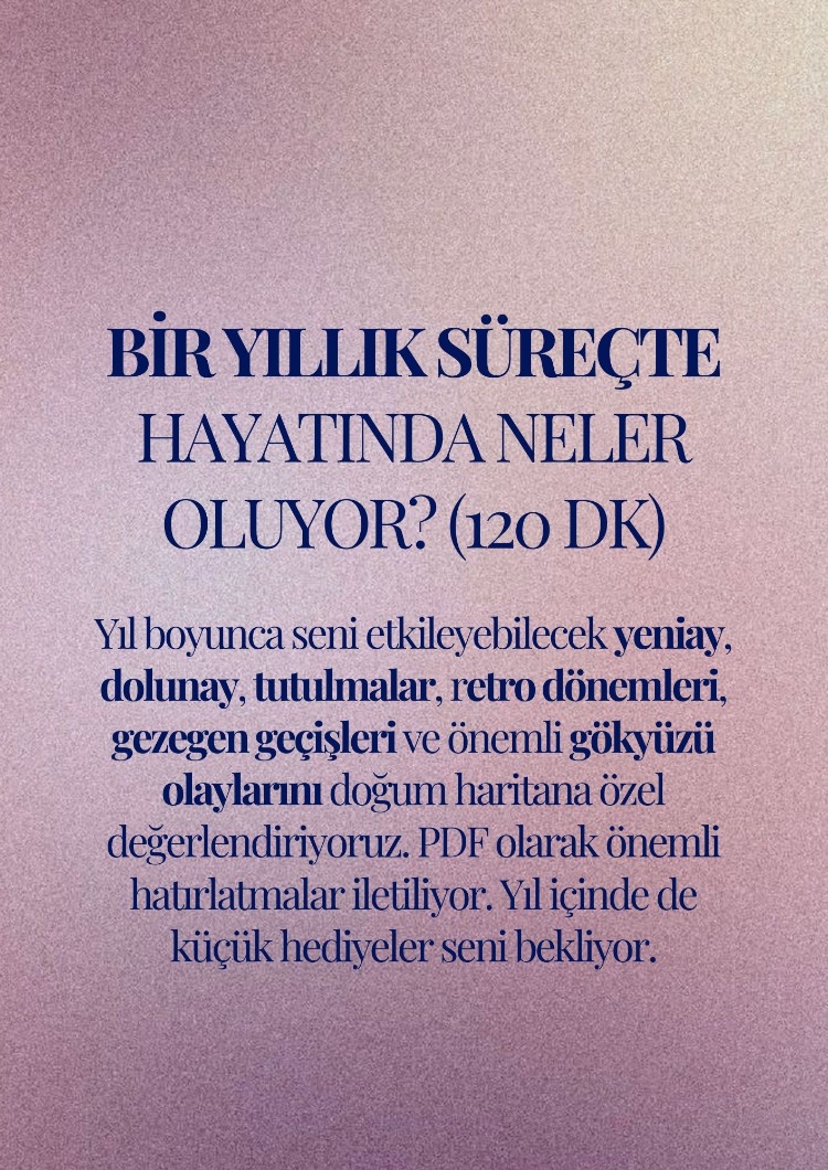 Özel Yıllık Öngörü Seansı