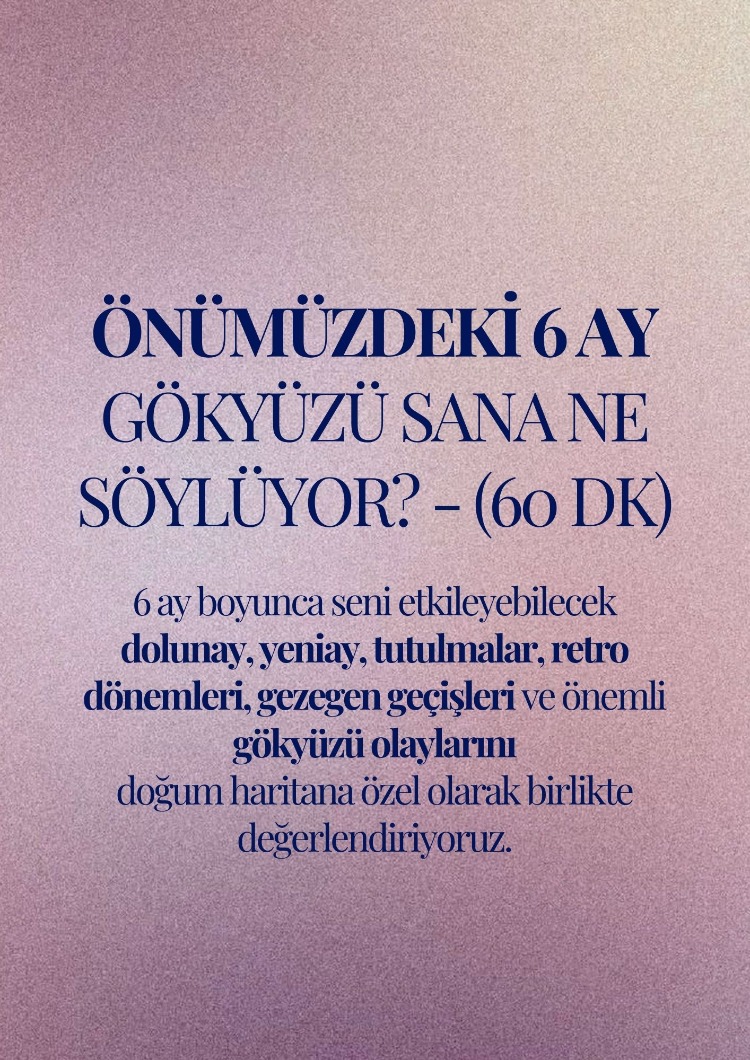 6 Aylık Öngörü Seansı