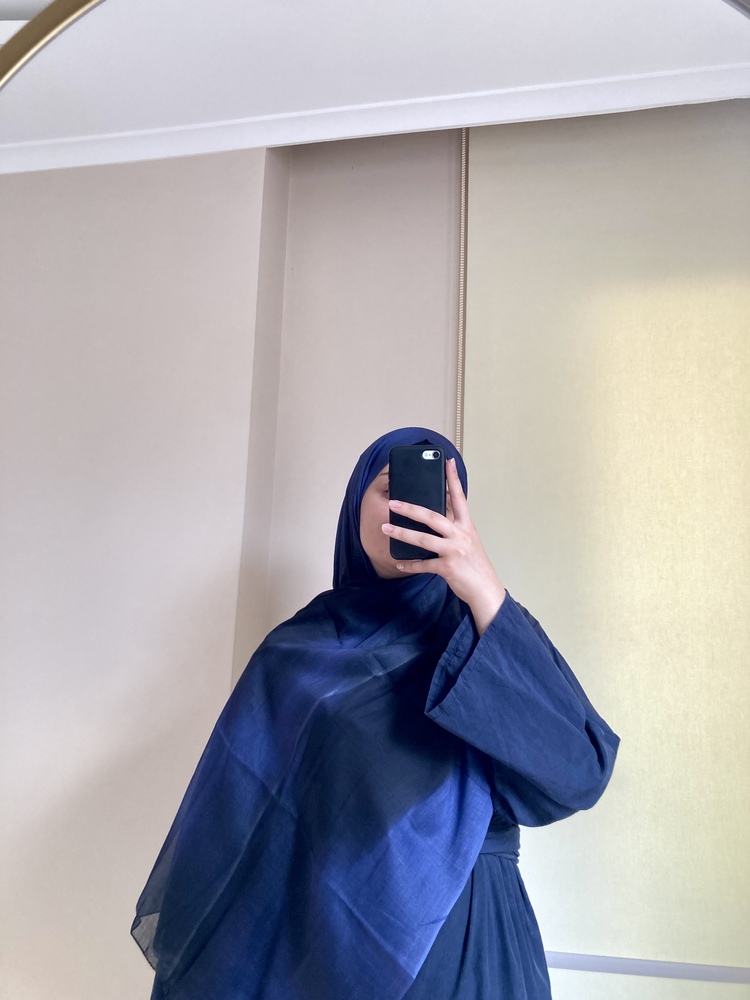Pamuklu Batik Şal Lacivert 