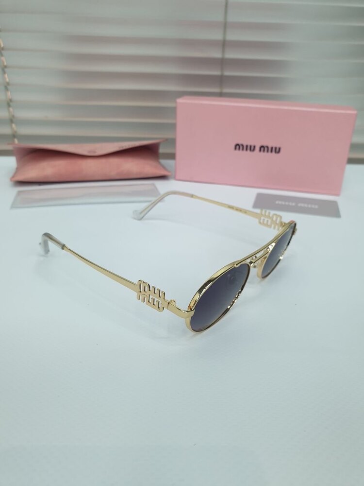 Miu Miu Gold/Black Gözlük 