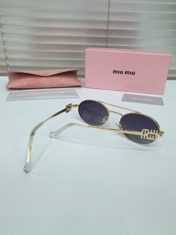 Miu Miu Gold/Black Gözlük 