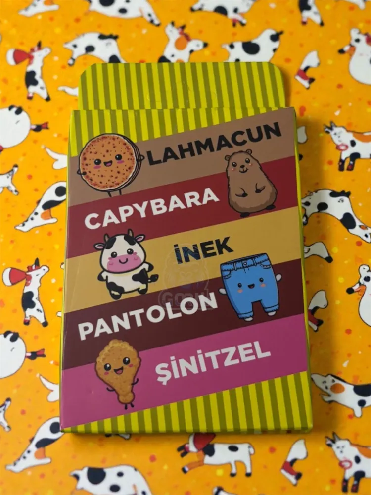 Lahmacun Capybara İnek Pantolon Şinitzel Kutu Oyunu