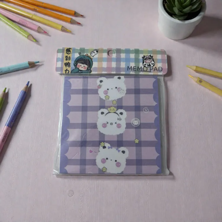 Purple Cute Bear Bloknot
