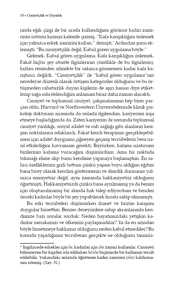 Cinsiyetçilik ve Duyarlık / Jo-Ann Finkelstein