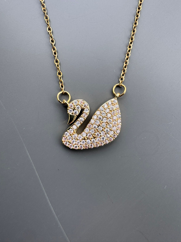 GOLD KUĞU KOLYE ÇELİK 